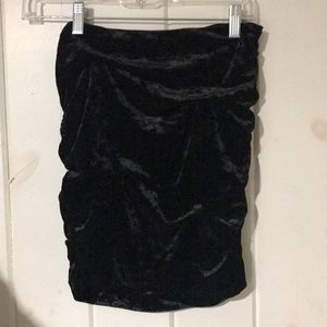 Free people velvet mini skirt